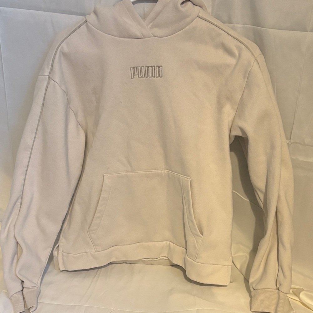 Puma Men's Cream Crewneck Hoodie Pullover